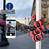 Трипод/Гнучкий штатив для телефона, камери, GoPro з рівнем Alitek Flexible H30 Black/Red + тримач, фото 11