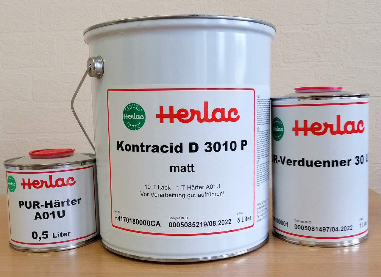 Паркетний лак Контрацид Д3010Р Герлак - 2К матовий, комплект 6,5л, Німеччина