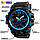Skmei 1155 B Hamlet чорні з синім чоловічий спортивний годинник, фото 7