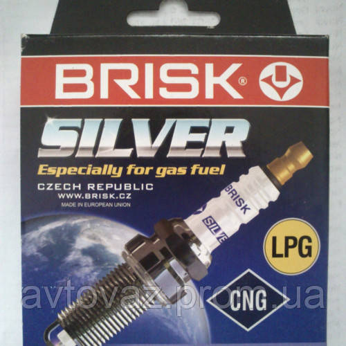 Свічка запалювання 2110, 2112, 2170 Пріора, Калина 16 кл. під газ SILVER BRISK