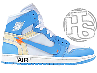 Чоловічі кросівки Air Jordan 1 Retro High Off-White University Blue AQ0818-148