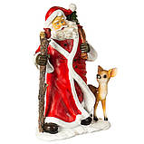 Новорічна статуетка з полістоуну "Дід мороз зі помічниками" 34х24х12 см, фото 3