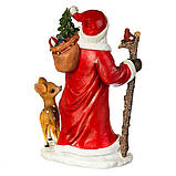 Новорічна статуетка з полістоуну "Дід мороз зі помічниками" 34х24х12 см, фото 5