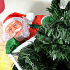 Новорічна Фігура Діда Мороза (Санта Клауса) 50см на сходах, водовідштовхувальна тканина, фото 5