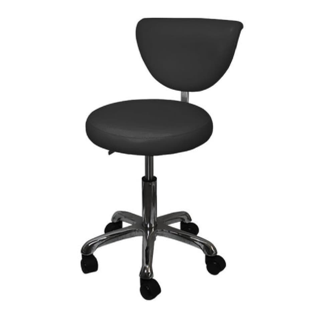 Стілець для майстра No850. Білий/Молочний/Чорний, фото 1