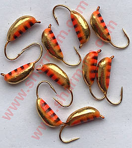 Мормилка вольфрамова Bravo 2030-147 3.0 мм 0.6 гр. Ризький банан із вушком фарбований