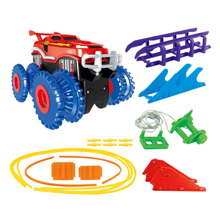 Ігровий набір канатний дитячий трек 2 машинки Trix Trux Monster Trucks