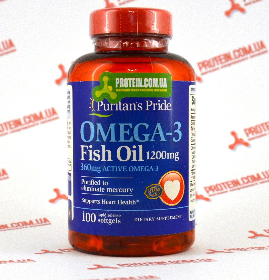 Риб'ячий жир Puritan's Pride OMEGA-3 FISH OIL 1200 мг 100 капс
