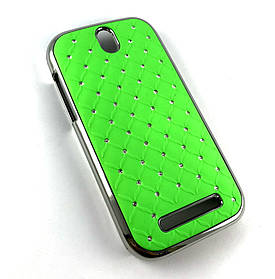 Чохол для HTC Desire SV, T326e накладка Kamni зі стразами салатовий