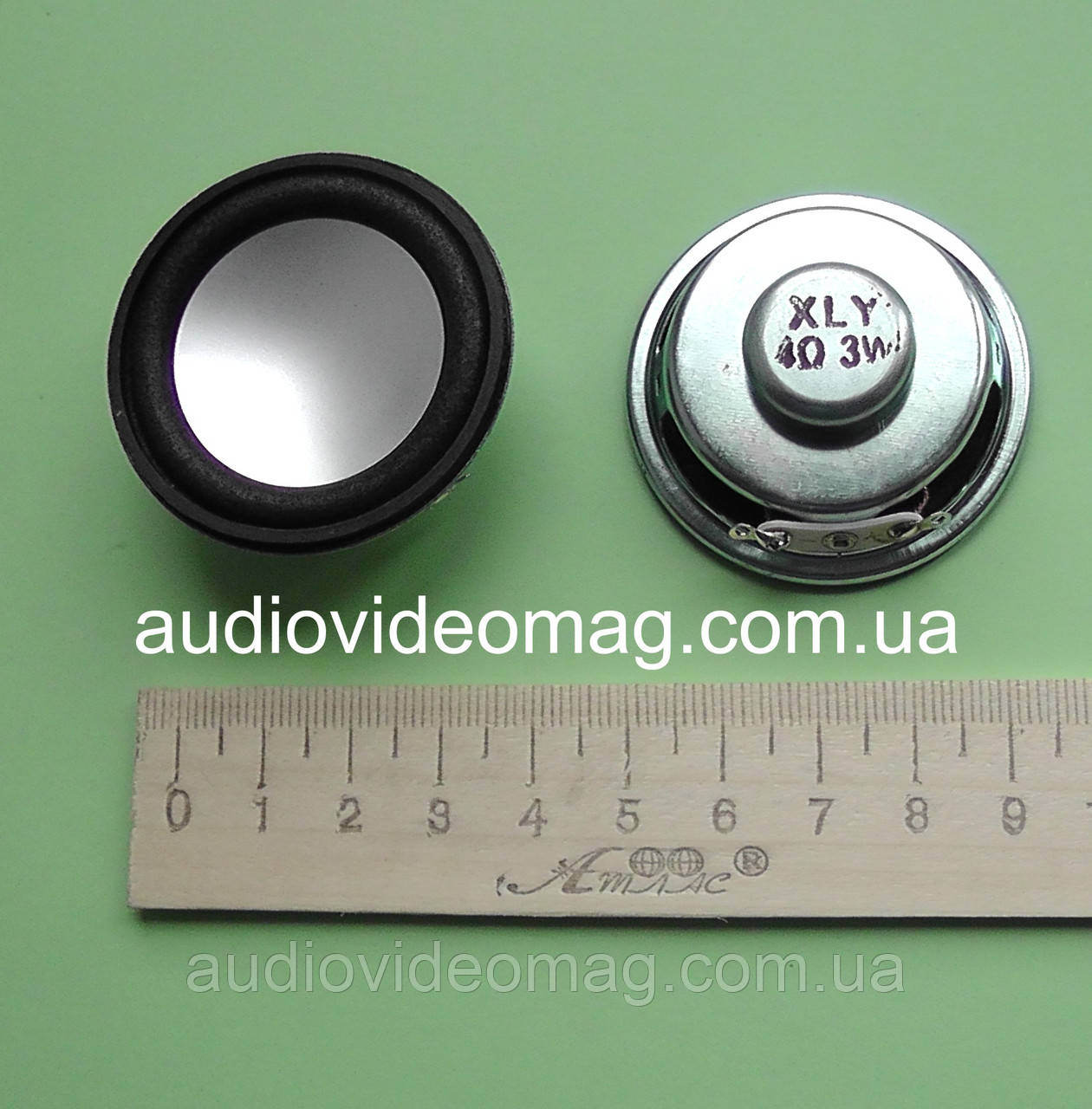 Динамік, опір 4 Ом, 3 Вт, діаметр 45 мм, висота 18 мм, металевий корпус, фото 1