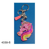 Брелок на ключі шкіряний зі стразами