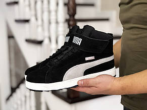 Високі зимові кросівки Puma,чорно-білі,на хутрі 46р, фото 2
