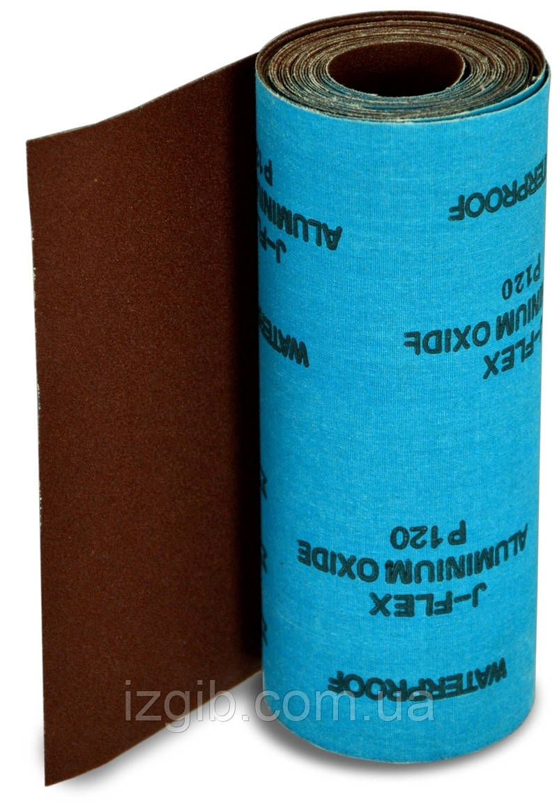 Бумага наждачная на тканевой основе водостойкая, 200 мм № 120, 5 м - фото 1 - id-p124693006
