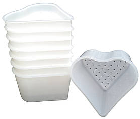 Форма для сиру 0,35 л Ø 105 мм Серце пластикова (ПП КВВ)