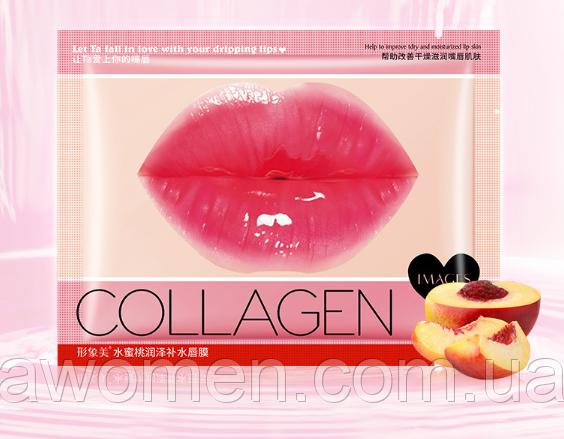 Маска для губ IMAGES Beauty Collagen Peach з екстрактом персика 8 g