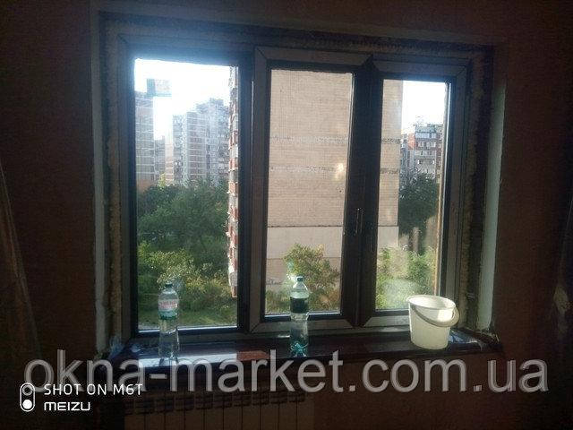 Ламіновані вікна тристулкові в масі фото Вікна Маркет™