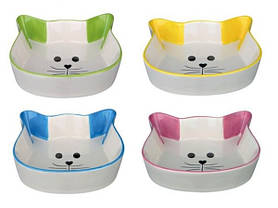 Миска керамічна у формі котячої мордочки Trixie, 0,25 л