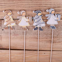 Топпер в торт Девочки (Новогодний) 1шт