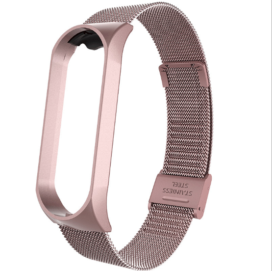 Ремінець Xiaomi Mi Band 4 / 3 Milanese Buckle миланська петля на застібці металевий Рожевий 2241P