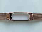 Ремінець Xiaomi Mi Band 4 / 3 Milanese Buckle миланська петля на застібці металевий Рожевий 2241P, фото 5