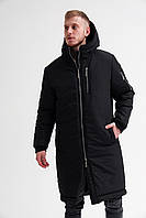 Парка куртка мужская зимняя теплая длинная черная Asos