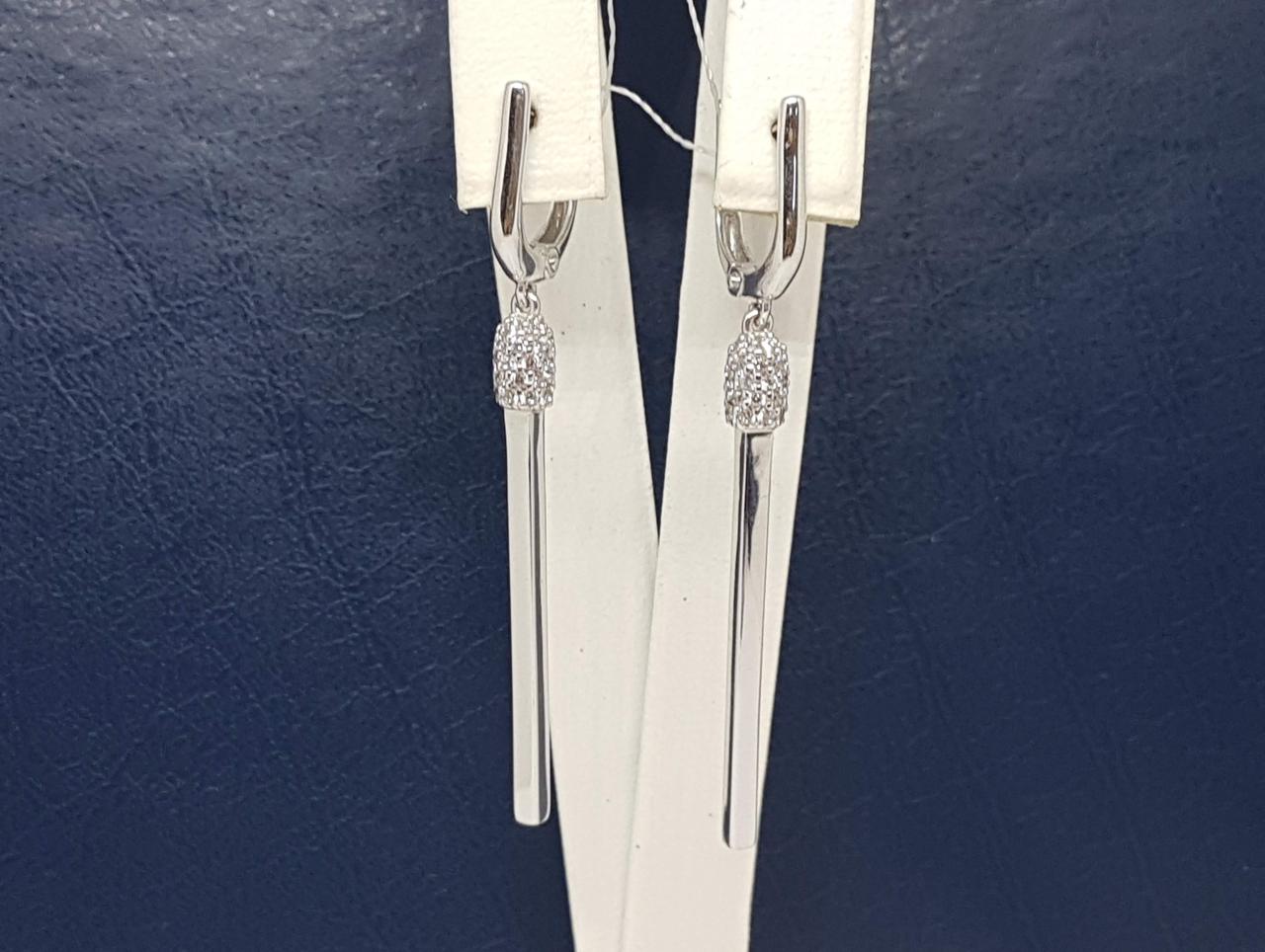 Золоті сережки з фіанітами. СВ1335БИ