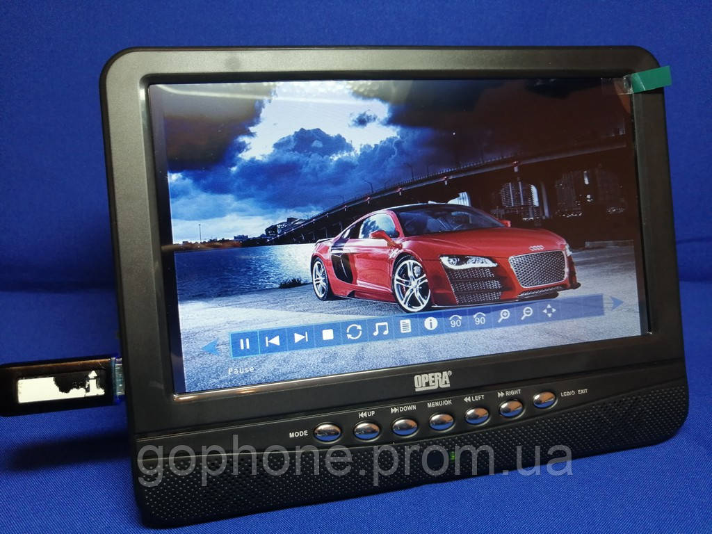 Автомобільний портативний телевізор Opera TV OP-902 9,5" T2/USB/SD