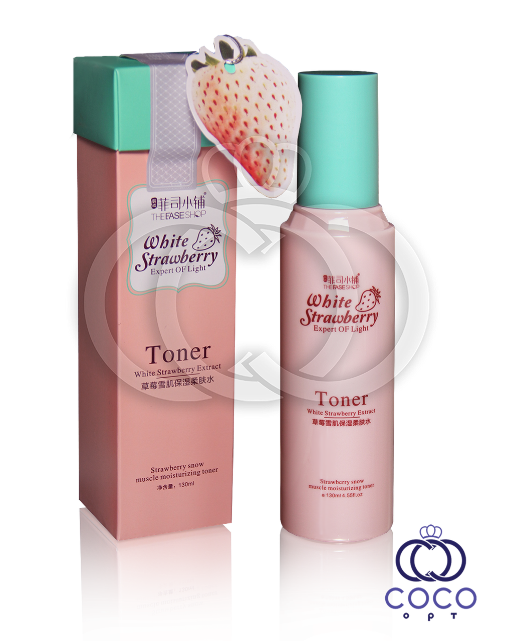 Корейський зволожувальний тонер з екстрактом білої полуниці Toner White Strawberry Extract
