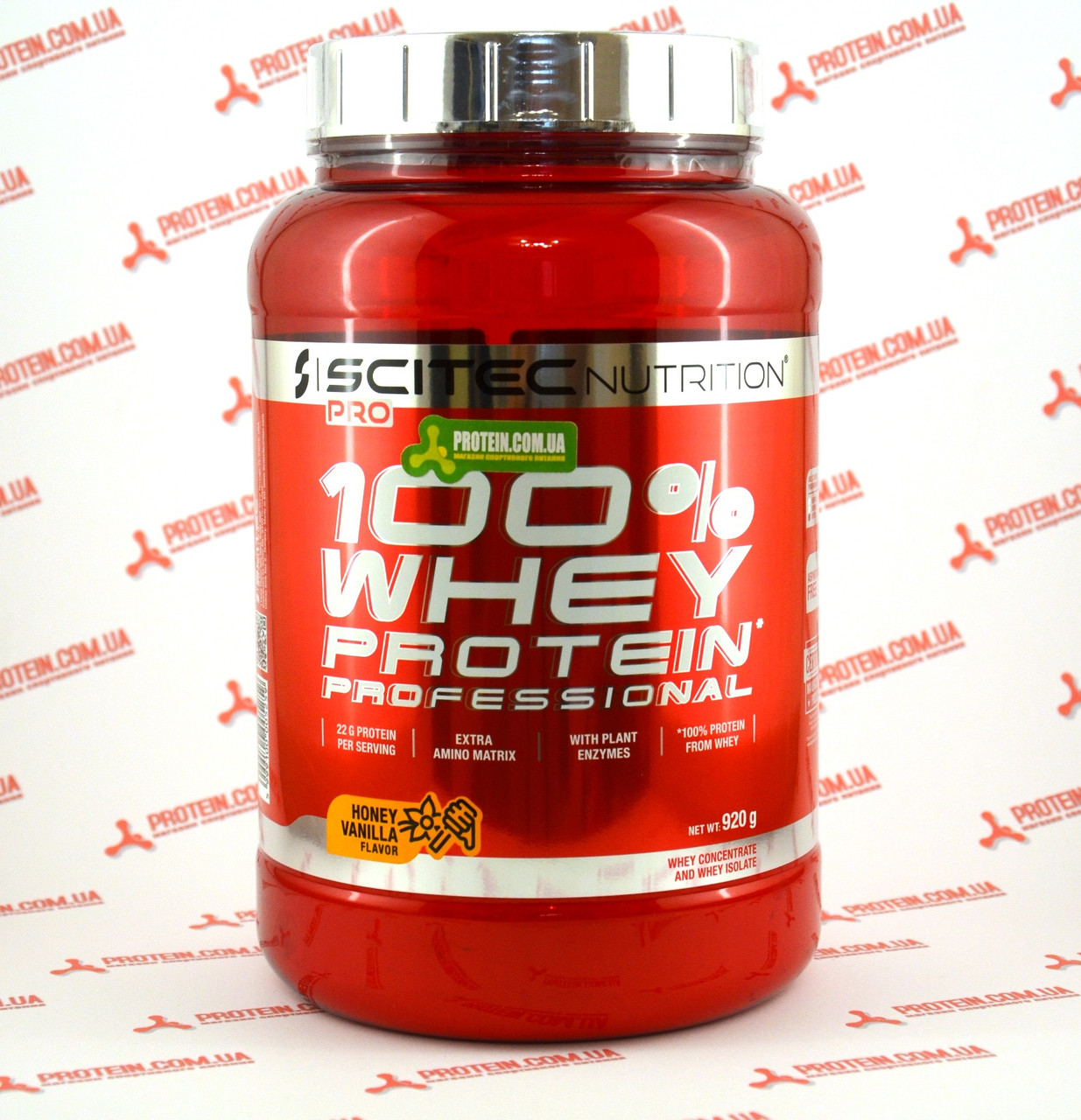 Протеїн Scitec Nutrition 100% Whey Protein Professional 920 г honey-vanilla медова ваніль, фото 1