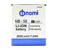 Аккумулятор NB-56 (Li-ion 3.8V 2000mAh) для Nomi i503 Jump