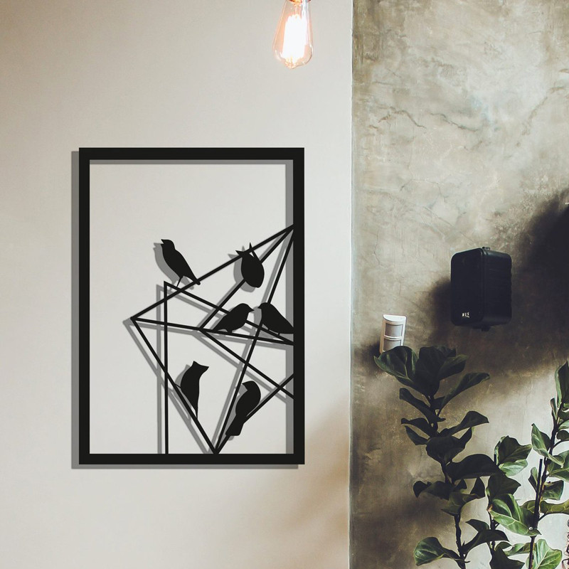 Об'ємна картина з дерева DecArt Birds 50х35 см