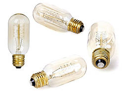 Лампа Едісона, ретролампа, вінтажна лампа капсула, спіральна нитка, модель T45