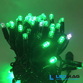 Світлодіодна гірлянда String Нитка 10flash 10м 100LED Каучук PROF Зелений
