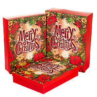 Набір подарункових коробок "Merry Christmas" 3 шт. великі (39х30 см)