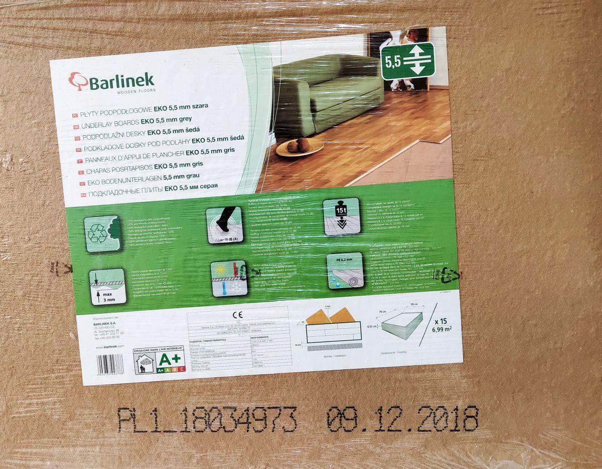 Підкладка під ламінат Barlinek 5,5 мм/6,99 м. кв. PLE-SZA-5,5, фото 1