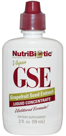 Экстракт грейпфрутовых косточек, (59 мл), NutriBiotic, жидкий. Сделано ...