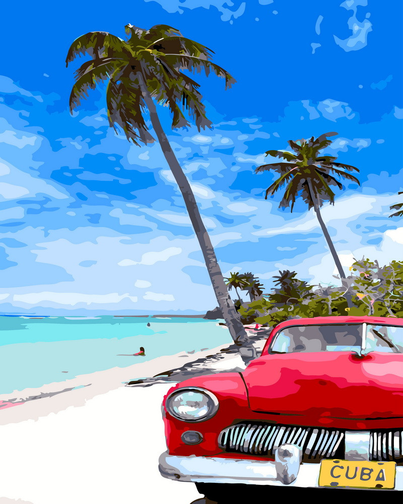 Розмальовка для дорослих Кубинський пляж (BRM31827) 40 х 50 см