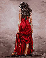 Картина по номерам Красное платье (BRM26962) 40 х 50 см