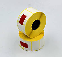 Термоетикетка зносостійка ТермоТОП 30х20мм 1000етикеток втулка 40 мм прямокутна 10 шт. Біла (TT30201000V40)