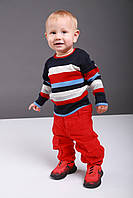 Вельветовые детские брюки для мальчика с карманами Krytik Италия 84204 / KN / 00A красный