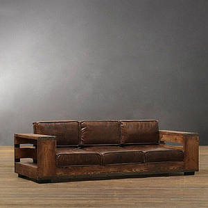 Диван "Lux", диван лофт, м'який диван, диван для дому, офісу, кафе, диван, дерев'яний