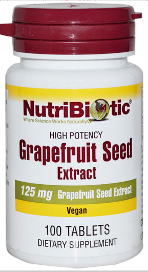 Екстракт грейпфрутових кісточок у таблетках, NutriBiotic, США. 125 мг, 100 ш