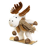 Декор новорічна іграшка "Лось сноубордист" (25х15х16 см), фото 3