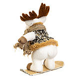 Декор новорічна іграшка "Лось сноубордист" (25х15х16 см), фото 4