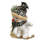 Декор новорічний "Сніговик сноубордист" (27х17х13 см), фото 2