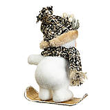 Декор новорічний "Сніговик сноубордист" (27х17х13 см), фото 3