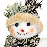 Декор новорічний "Сніговик сноубордист" (27х17х13 см), фото 4