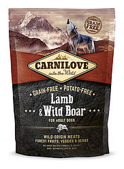 Сухий корм Carnilove Lamb&Wild Boar (Карнілав ягня і кабан для дорослих собак всіх порід), 1,5кг.