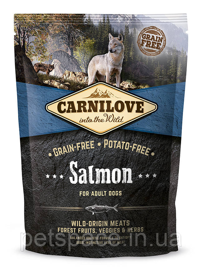 Сухий корм Carnilove Salmon Adult (Карнілав лосось для дорослих собак всіх порід), 1,5кг.
