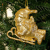 Елочна іграшка "Золотий Дід Мороз" (8х7.5 см), фото 2
